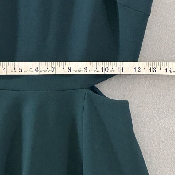 Elizabeth and James Womens Dress 2 Teal‎ Blue Emorie Cutout Halter Mini Cocktail - Picture 13 of 16